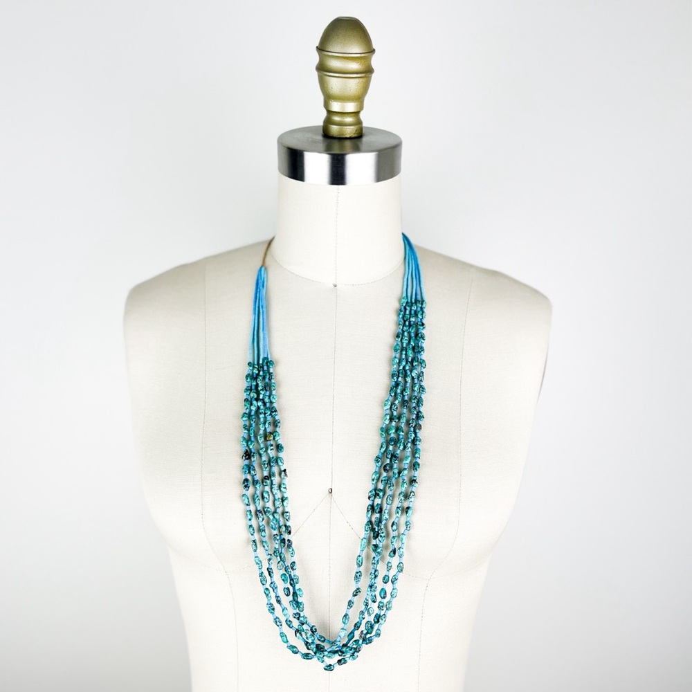 Handcrafted • Turquoise Multi Strand Necklace